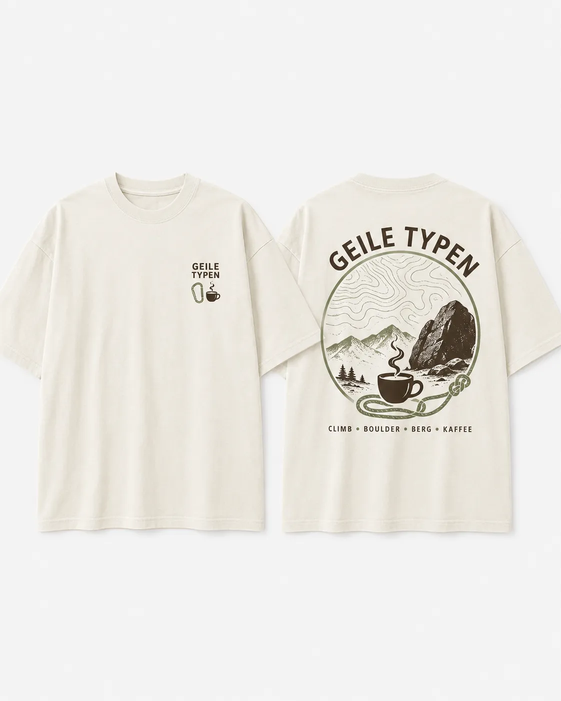 Social Club Tee in Sage, Oversized Fit