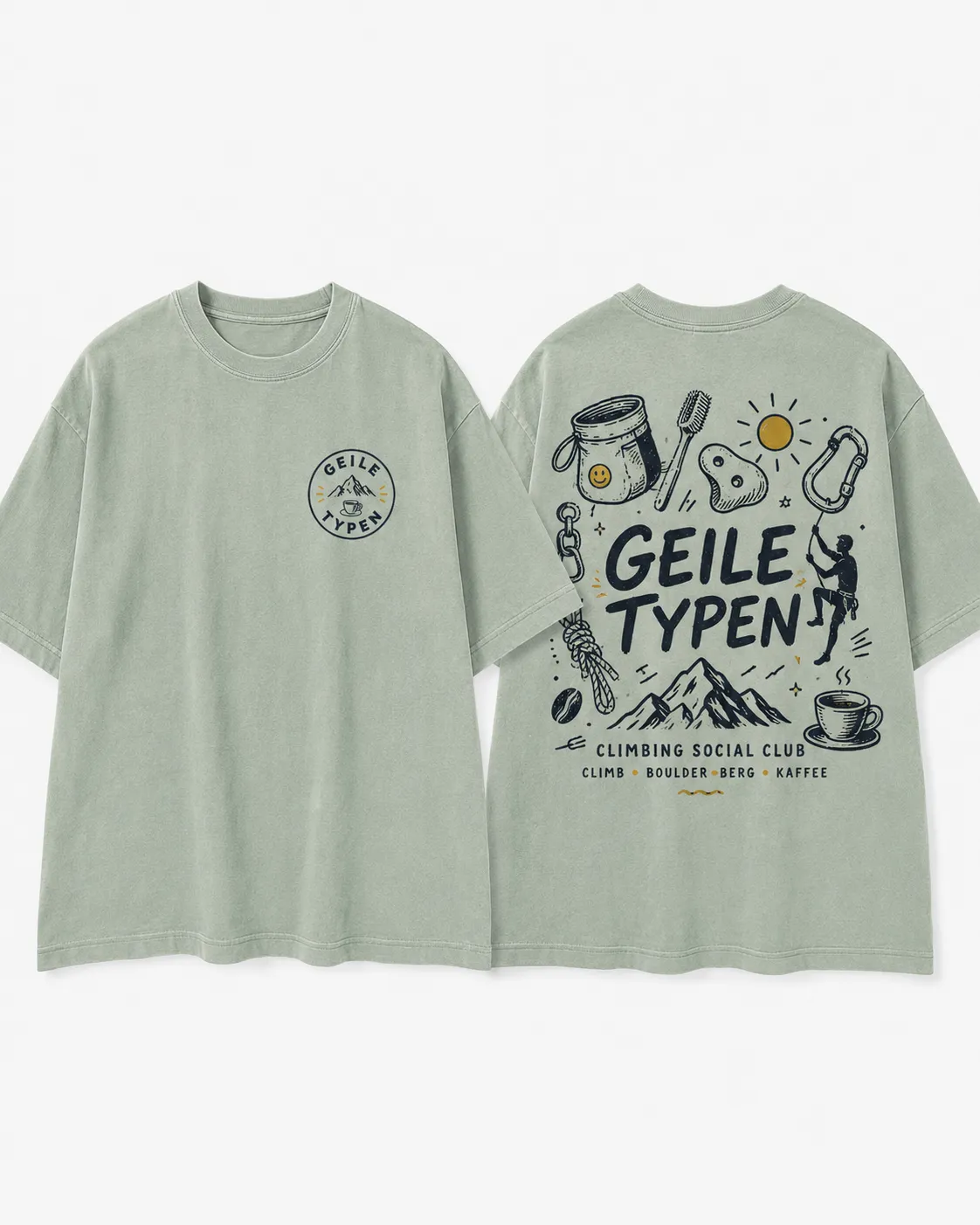 Moka Tee in Vintage Cream, Oversized Fit